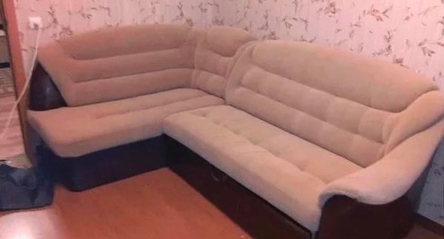 Перетяжка углового дивана. Зеленодольск